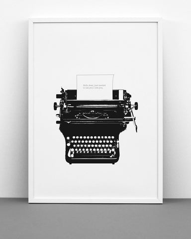 Poster Typed Love - 30x40 cm